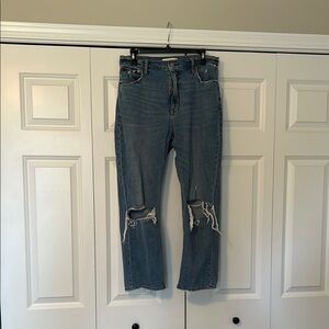 Abercrombie ankle straight ultra high rise